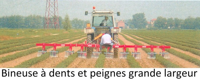 Bineuse à dents et peignes