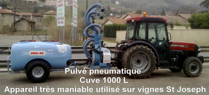 Pulvé pneumatique Cuve 1000 L