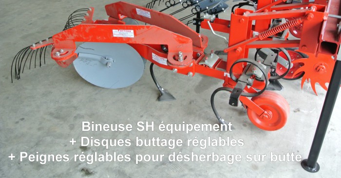 Bineuse SH équipement 