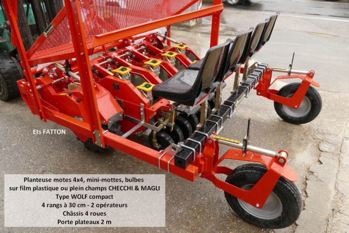 Planteuse mottes 4x4, mini-mottes, bulbes
