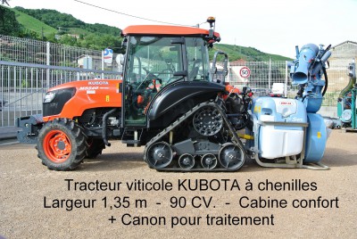 Tracteur viticole KUBOTA à chenilles