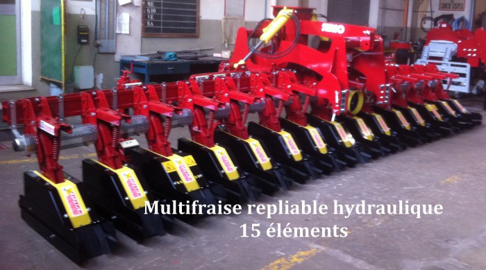 Multifraise repliable hydraulique maïs