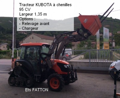 Tracteur KUBOTA à chenilles