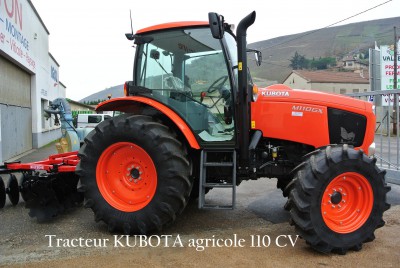 Tracteur KUBOTA agricole 110 CV