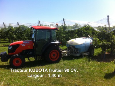 Tracteur KUBOTA fruitier 90 CV.