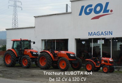 Tracteurs KUBOTA 4x4