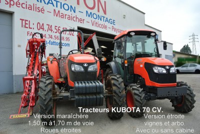 Tracteurs KUBOTA 70 CV.