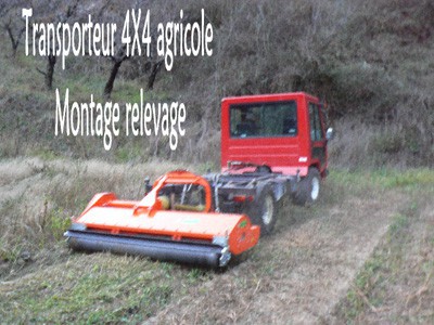 Transporteur 4x4 agricole, montage relevage
